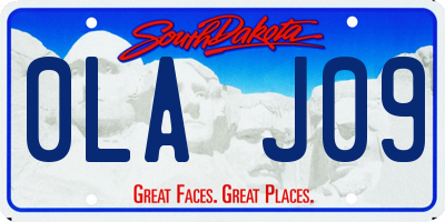 SD license plate 0LAJ09