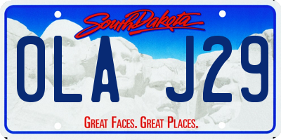 SD license plate 0LAJ29