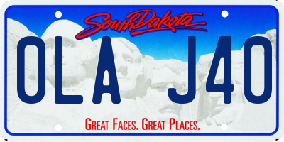 SD license plate 0LAJ40