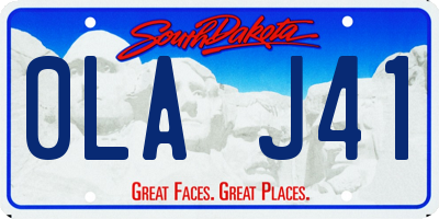 SD license plate 0LAJ41