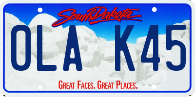 SD license plate 0LAK45