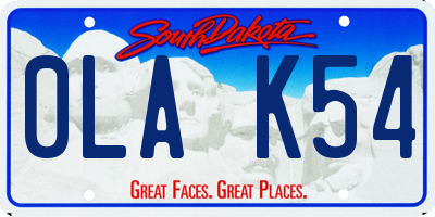 SD license plate 0LAK54