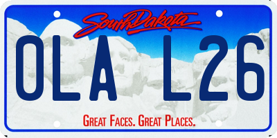 SD license plate 0LAL26