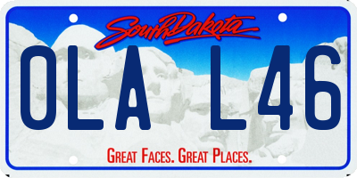 SD license plate 0LAL46