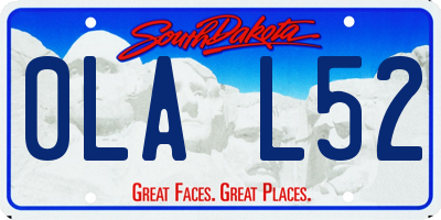 SD license plate 0LAL52