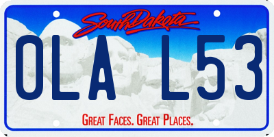 SD license plate 0LAL53