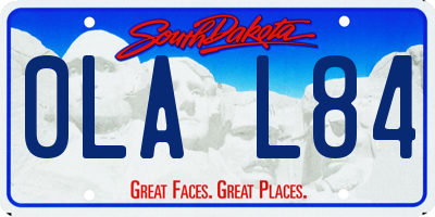 SD license plate 0LAL84