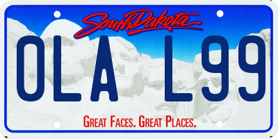 SD license plate 0LAL99