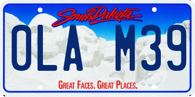 SD license plate 0LAM39