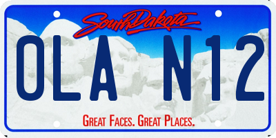 SD license plate 0LAN12