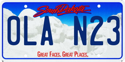 SD license plate 0LAN23