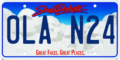 SD license plate 0LAN24