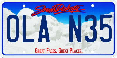 SD license plate 0LAN35