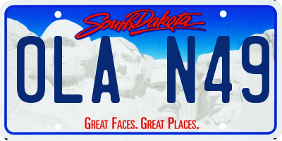 SD license plate 0LAN49
