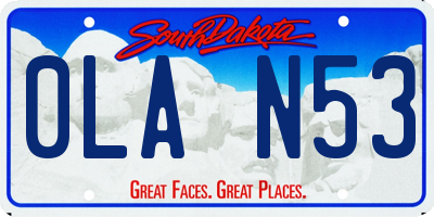 SD license plate 0LAN53