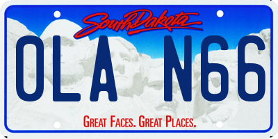 SD license plate 0LAN66