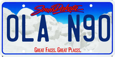 SD license plate 0LAN90