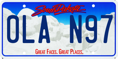 SD license plate 0LAN97