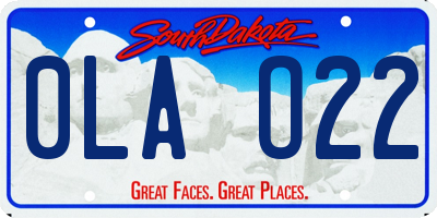 SD license plate 0LAO22