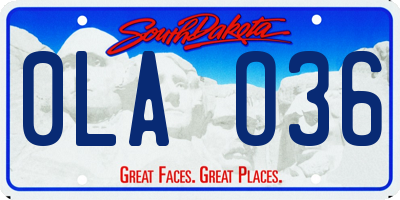 SD license plate 0LAO36