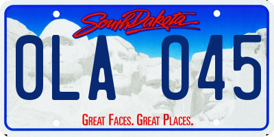 SD license plate 0LAO45