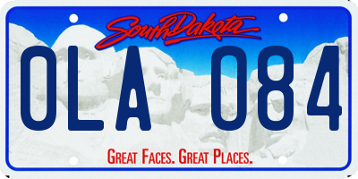 SD license plate 0LAO84