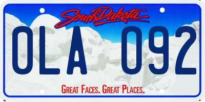 SD license plate 0LAO92