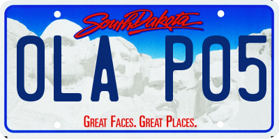 SD license plate 0LAP05