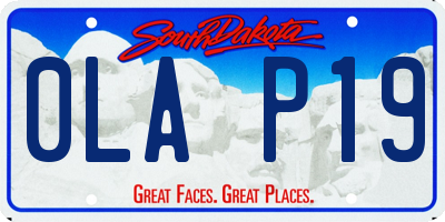 SD license plate 0LAP19