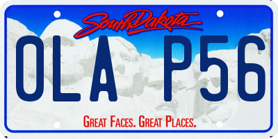 SD license plate 0LAP56