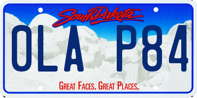 SD license plate 0LAP84