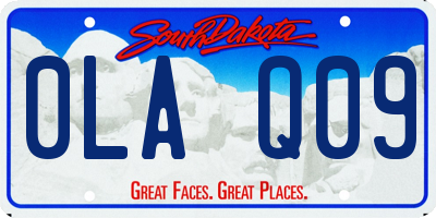 SD license plate 0LAQ09
