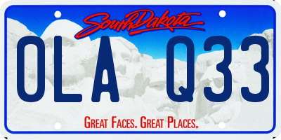 SD license plate 0LAQ33