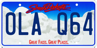 SD license plate 0LAQ64