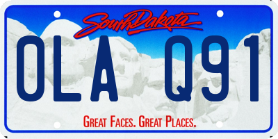 SD license plate 0LAQ91