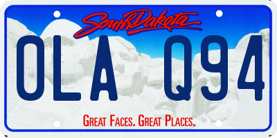 SD license plate 0LAQ94
