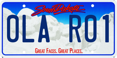 SD license plate 0LAR01