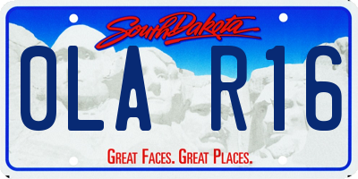 SD license plate 0LAR16