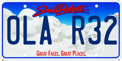 SD license plate 0LAR32