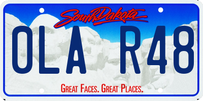 SD license plate 0LAR48