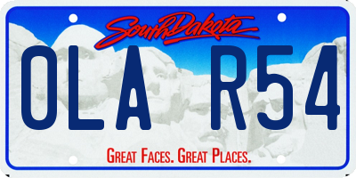 SD license plate 0LAR54