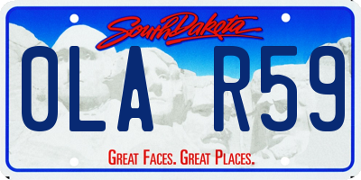 SD license plate 0LAR59
