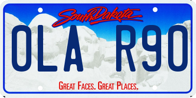 SD license plate 0LAR90