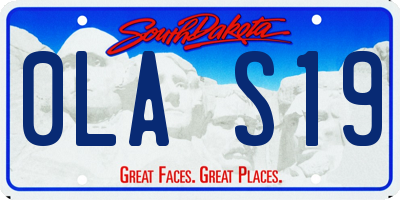 SD license plate 0LAS19