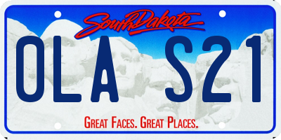 SD license plate 0LAS21
