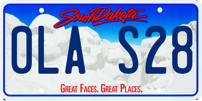 SD license plate 0LAS28
