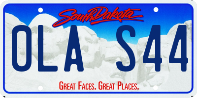 SD license plate 0LAS44