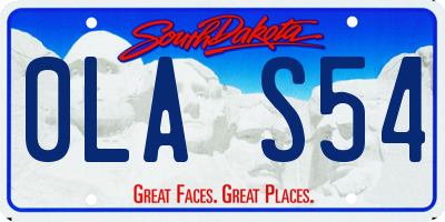 SD license plate 0LAS54