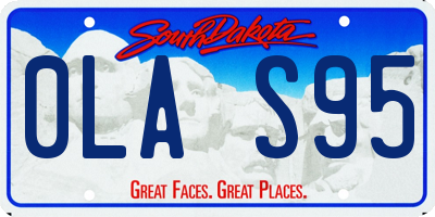 SD license plate 0LAS95