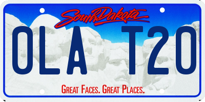 SD license plate 0LAT20
